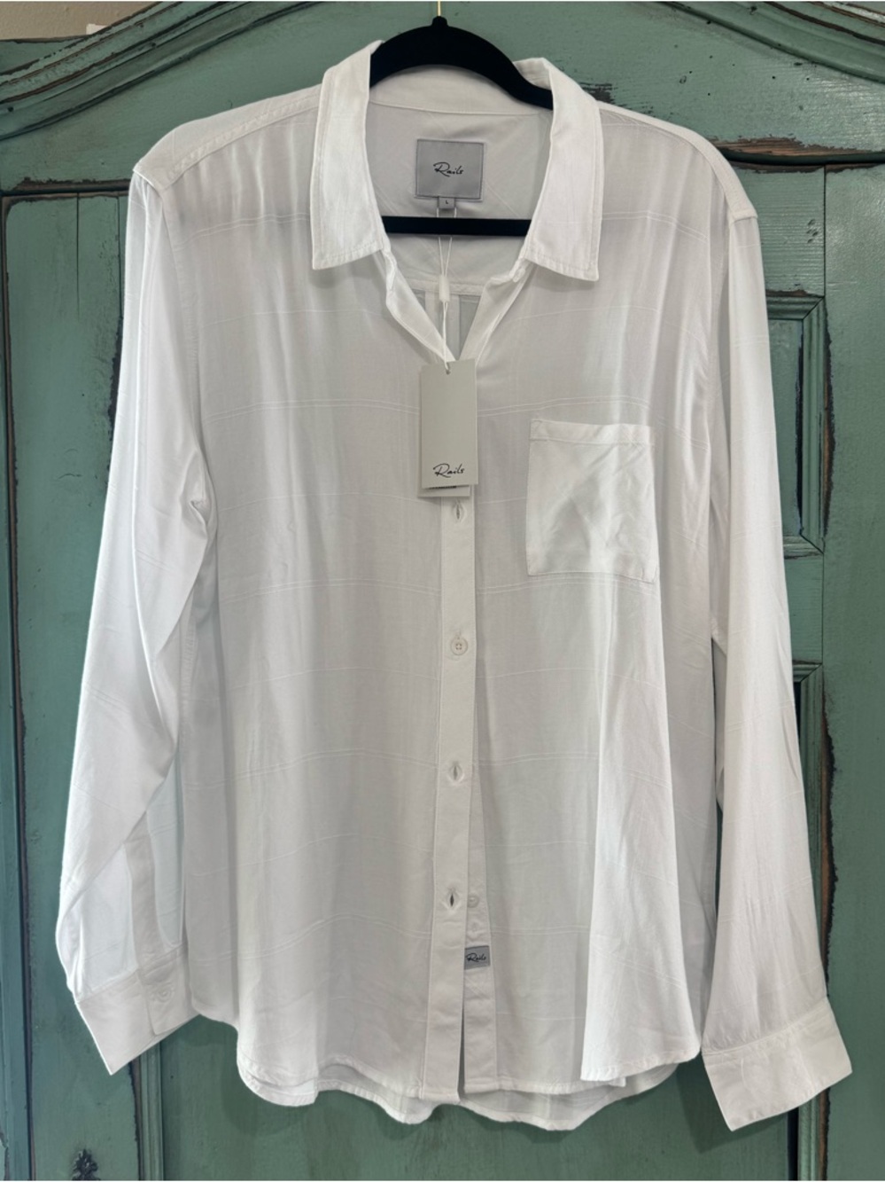 NWT Rails Women's White Button-Down Shirt